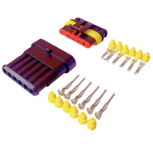 Connector 6-pin Superseal male + Female