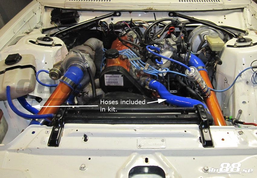 Volvo 240 Radiator Hoses Blue