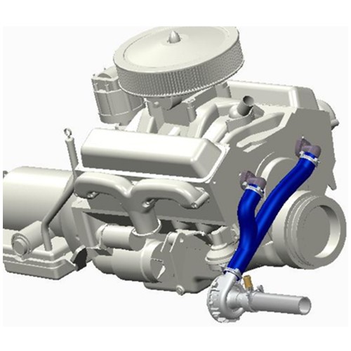 Davies Craig Chevrolet Big Block Water Pump Delete adapter kit (Blue hose)