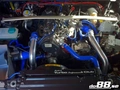 Volvo 7/940 Turbo Central connection pipe kit, blue hoses, 3'' throttle body