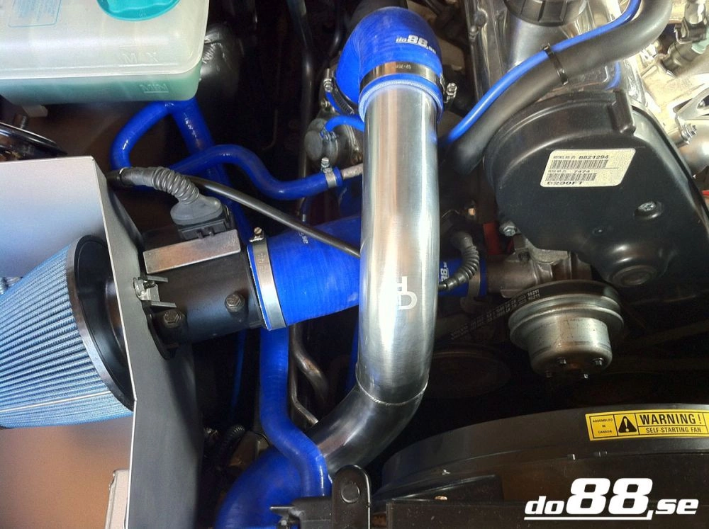 Volvo 7/940 Turbo Central connection pipe kit, blue hoses, 3'' throttle body