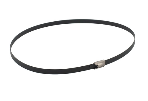 Stainless steel locking tie 500mm (Black)