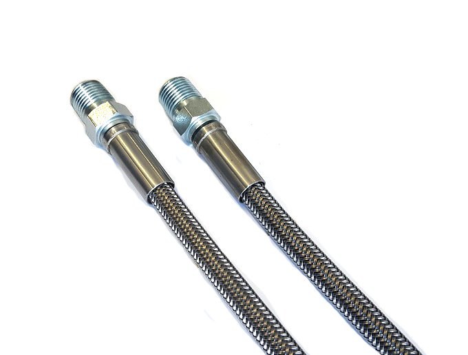 Steel braided clutch hose 35cm