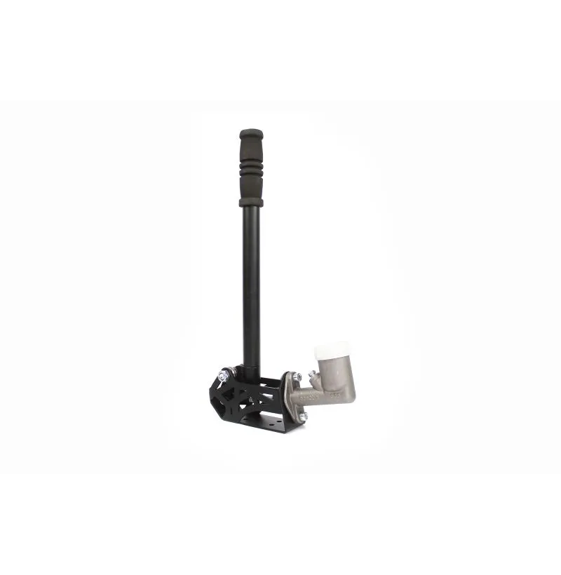 Inverted hydraulic handbrake with master brake cylinder (integrated reservoir)