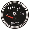 2-1/16" Oil Pressure, 0-100 Psi, Designer Black Ii