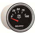 2-1/16" Oil Pressure, 0-100 Psi, Designer Black Ii
