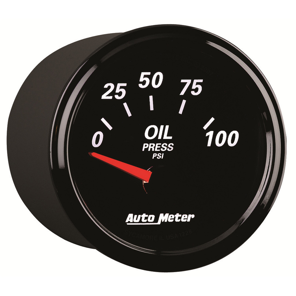 2-1/16" Oil Pressure, 0-100 Psi, Designer Black Ii