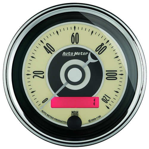 3-3/8" Speedometer, 0-120 Mph, Cruiser Ad