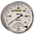 5" Tachometer/Speedometer Combo, 8k Rpm/120 Mph, Old-Tyme White Ii