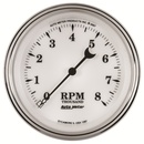 3-3/8" In-Dash Tachometer, 0-8,000 Rpm, Old-Tyme White Ii