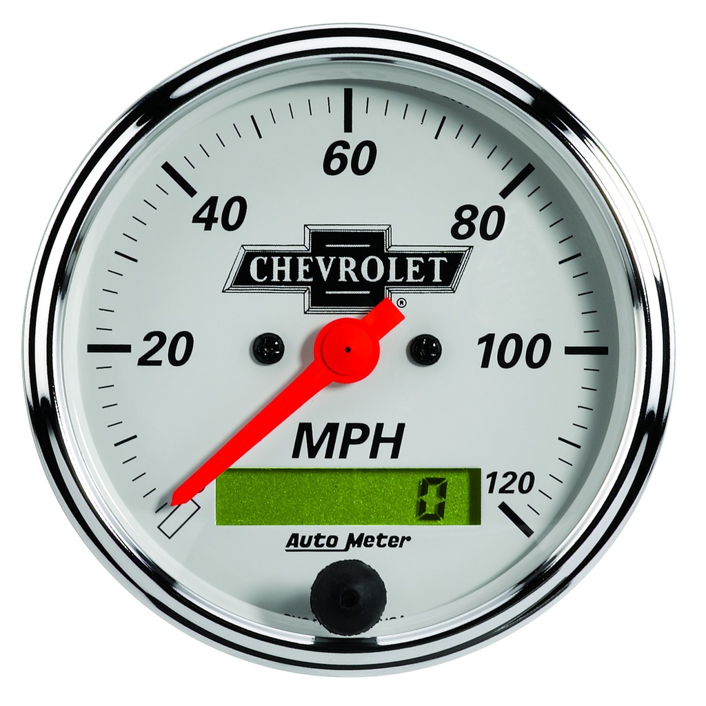 3-1/8" Speedometer, 0-120 Mph, Chevy Vintage