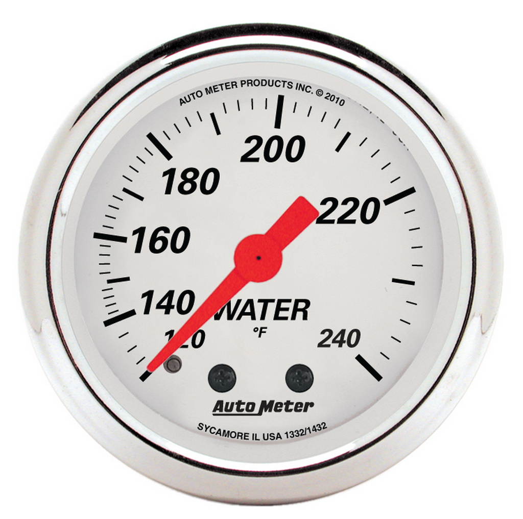 5 Pc. Gauge Kit, 3-1/8" & 2-1/16", Mech. Speedo., Wtmp & Oilp, Arctic Wht