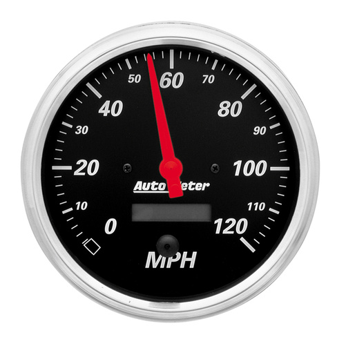 5" Speedometer, 0-120 Mph, Designer Black