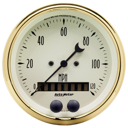 3-3/8" Gps Speedometer, 0-120 Mph, Golden Oldies