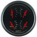 3-3/8" Quad Gauge, 100 Psi/100-250 °F/8-18v/0-90 Ω, Designer Black
