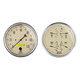 2 Pc. Gauge Kit, 5" Quad & Speedometer, 240-33 Ω, Antique Beige