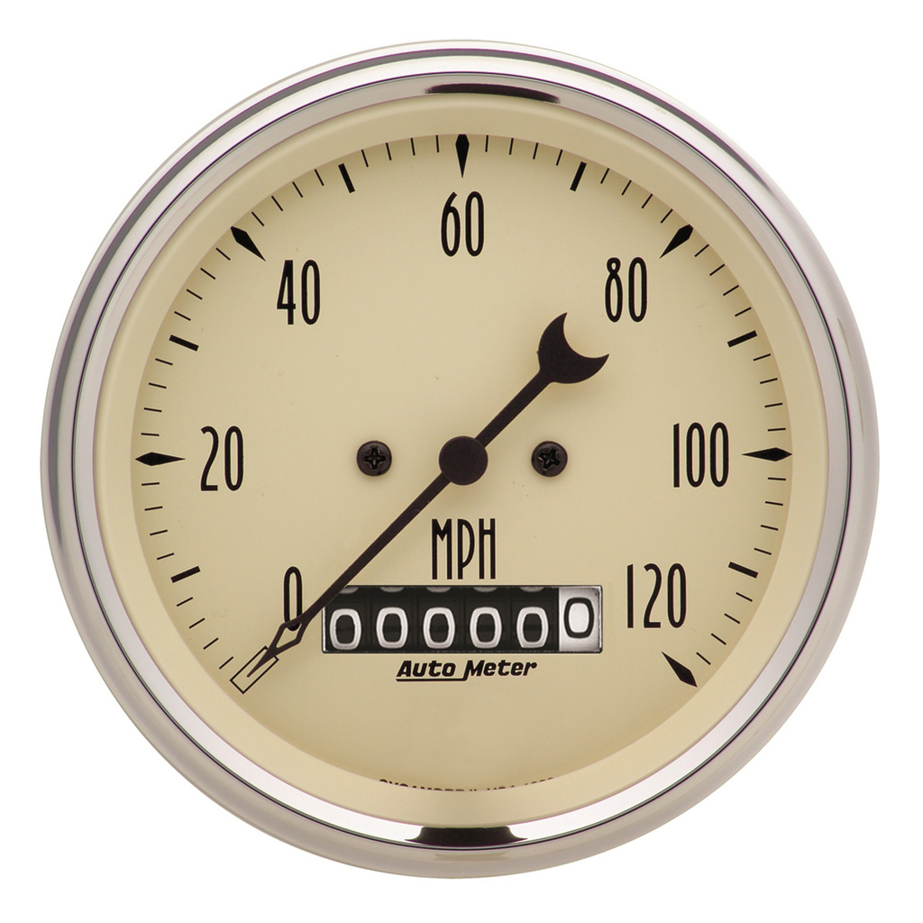 5 Pc. Gauge Kit, 3-3/8" & 2-1/16", Elec. Speedometer, Antique Beige