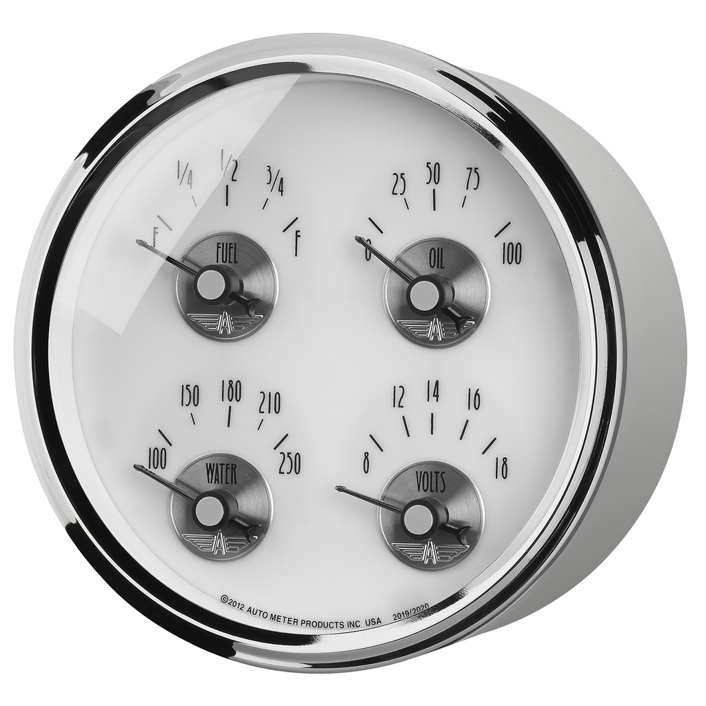 5" Quad Gauge, 100 Psi/100-250 °F/8-18v/240-33 Ω, Prestige Pearl