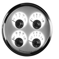 5" Quad Gauge, 100 Psi/100-250 °F/8-18v/240-33 Ω, Prestige Pearl