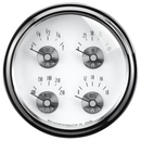 5" Quad Gauge, 100 Psi/100-250 °F/8-18v/0-90 Ω, Prestige Pearl