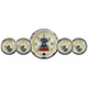 5 Pc. Gauge Kit, 3-3/8" & 2-1/16", Elec. Speedo W/Lcd Odo, Prestige Antq. Ivory