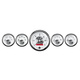 5 Pc. Gauge Kit, 3-3/8" & 2-1/16", Elec. Speedo W/ Lcd Odo, Prestige Pearl