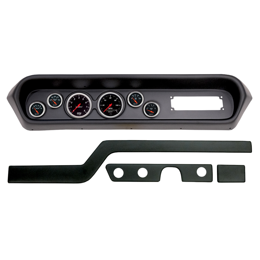 6 Gauge Direct-Fit Dash Kit, Pontiac Gto/Lemans 64-65, Designer Black