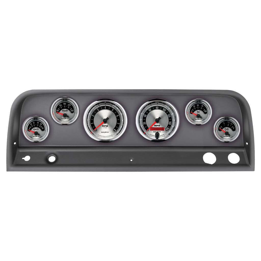 6 Gauge Direct-Fit Dash Kit, Chevy Truck 64-66, American Muscle