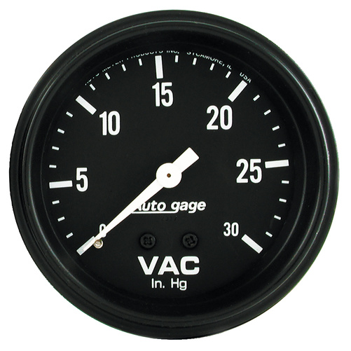 2-5/8" Vacuum, 0-30 In Hg, Auto Gage