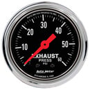 2-1/16" Exhaust Pressure, 0-60 Psi, Traditional Chrome