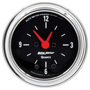 2-1/16" Clock, 12 Hour, Traditional Chrome
