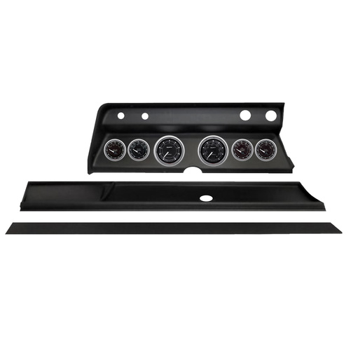 6 Gauge Direct-Fit Dash Kit, Chevy Chevelle 67, Chrono Chrome