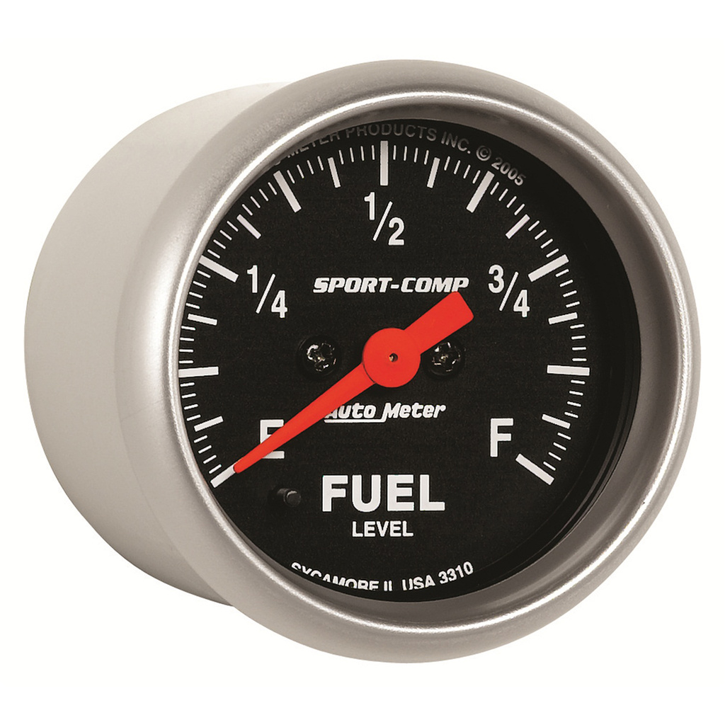 2-1/16" Fuel Level, Programmable 0-280 Ω, Sport-Comp