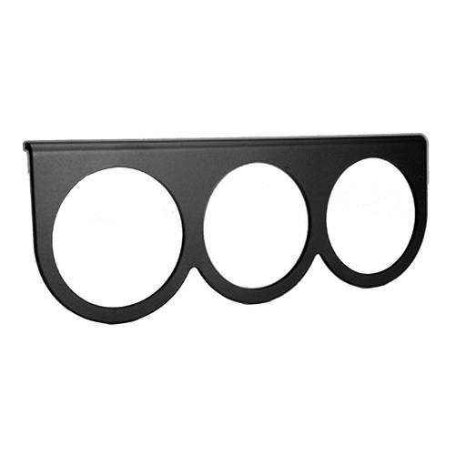 Gauge Mounting Panel, Triple, 2-5/8", Black, Aluminum