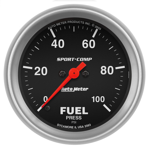 2-5/8" Fuel Pressure, 0-100 Psi, Sport-Comp