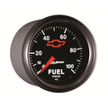 2-1/16" Fuel Pressure, 0-100 Psi, Chevy Red Bowtie, Black