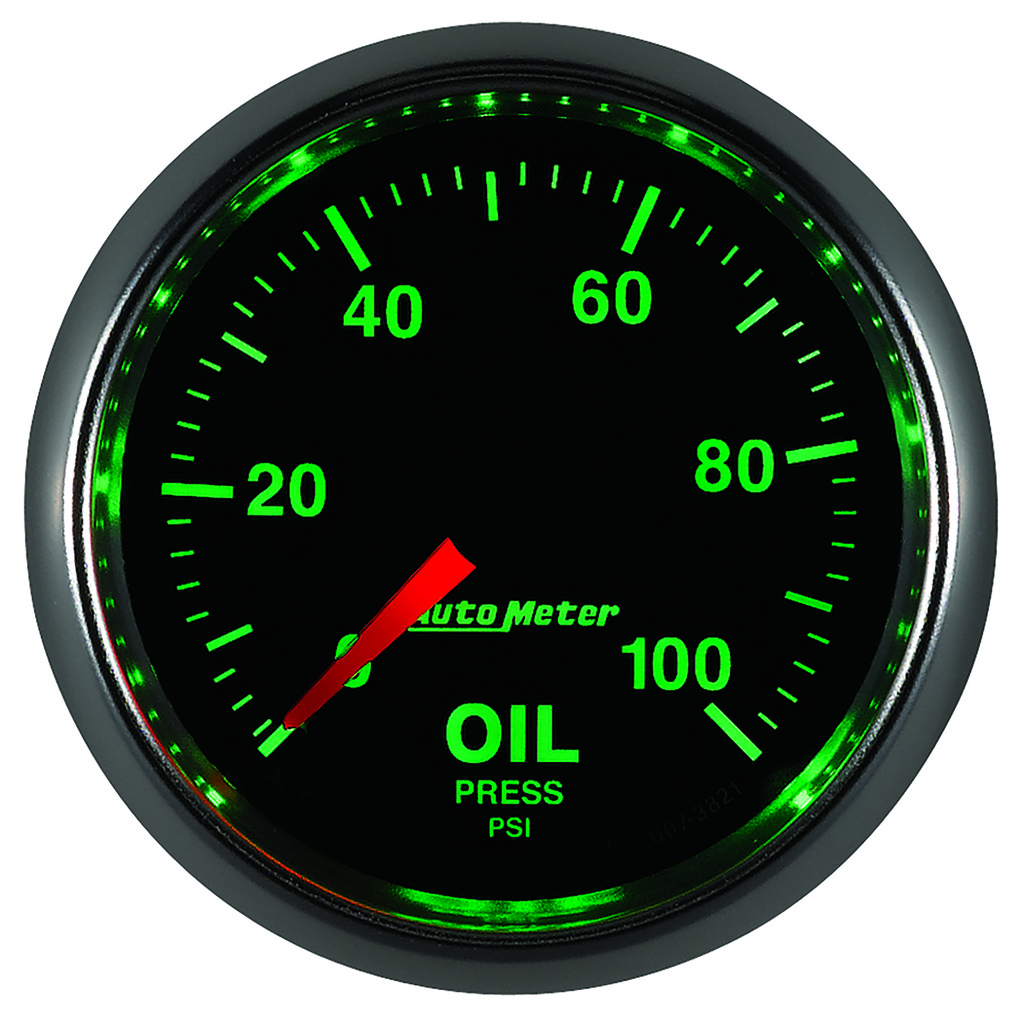2-1/16" Oil Pressure, 0-100 Psi, Gs