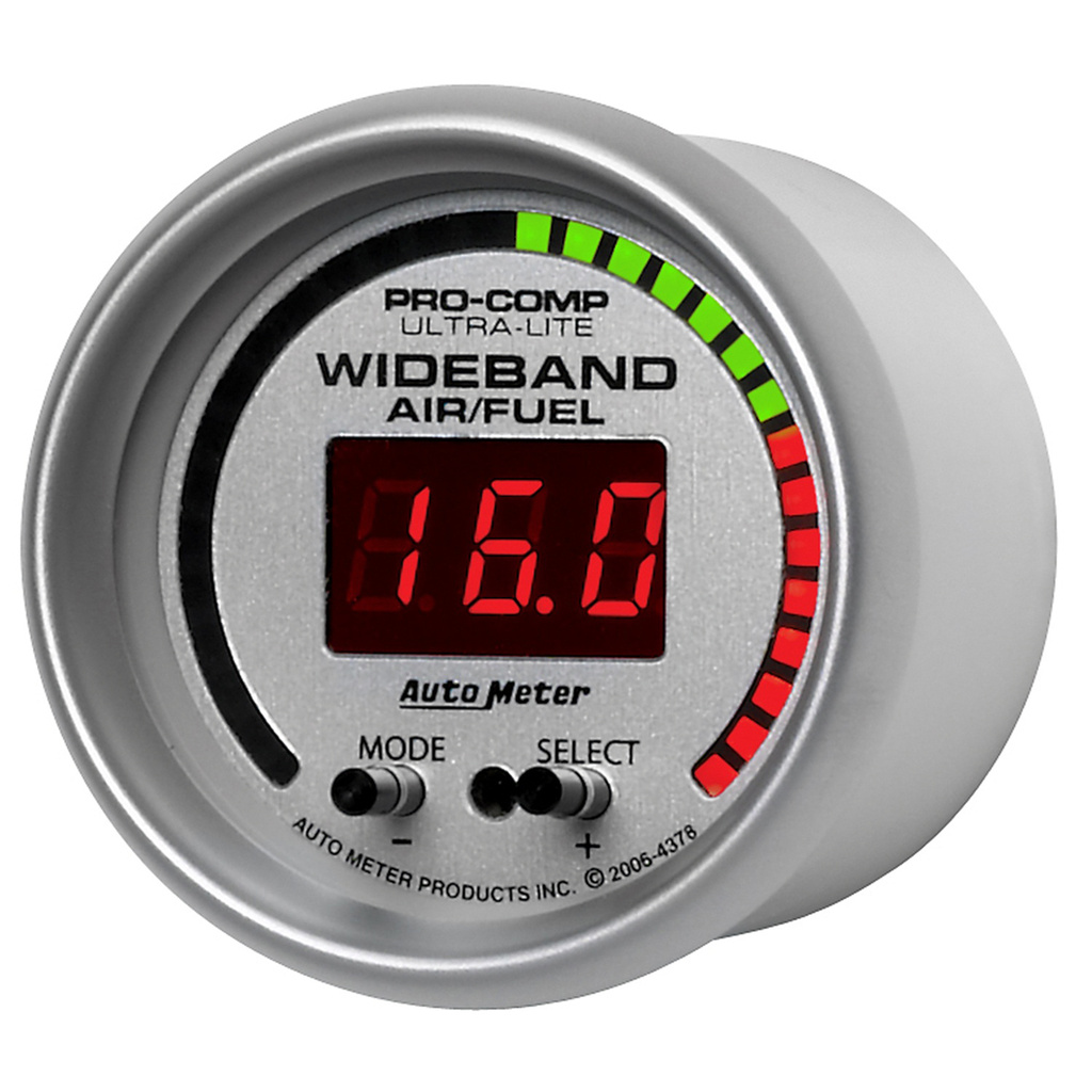 2-1/16" Wideband Pro Air/Fuel Ratio, 6:1-20:1 Afr, Ultra-Lite