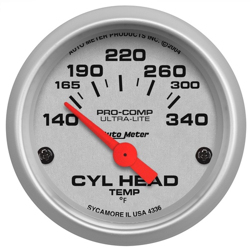 2-1/16" Cylinder Head Temperature, 140-340 °F, Ultra-Lite