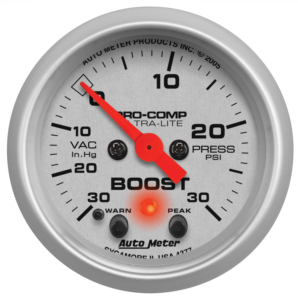 2-1/16" Boost/Vacuum, 30 In Hg/30 Psi, Ultra-Lite