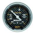 2-1/16" Boost/Vacuum, 30 In Hg/15 Psi, Peak & Warn, Carbon Fiber