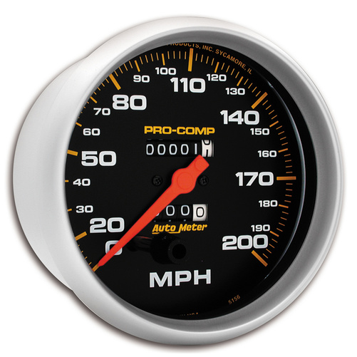 5" Speedometer, 0-200 Mph, Pro-Comp