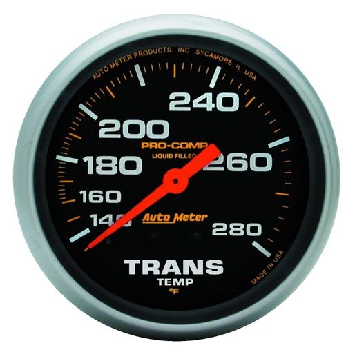 2-5/8" Transmission Temperature, 140-280 °F, Liquid Filled, Pro-Comp