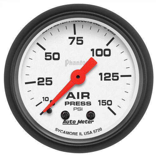 2-1/16" Air Pressure, 0-150 Psi, Phantom