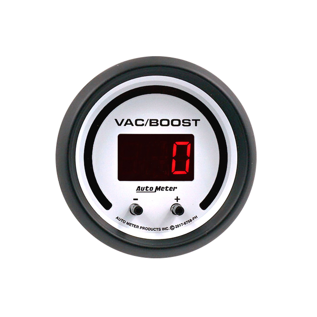 2-1/16" Two Channel Vac/Boost / Fluid Pressure, Selectable Scale Psi / Bar, Phantom Elite Digital
