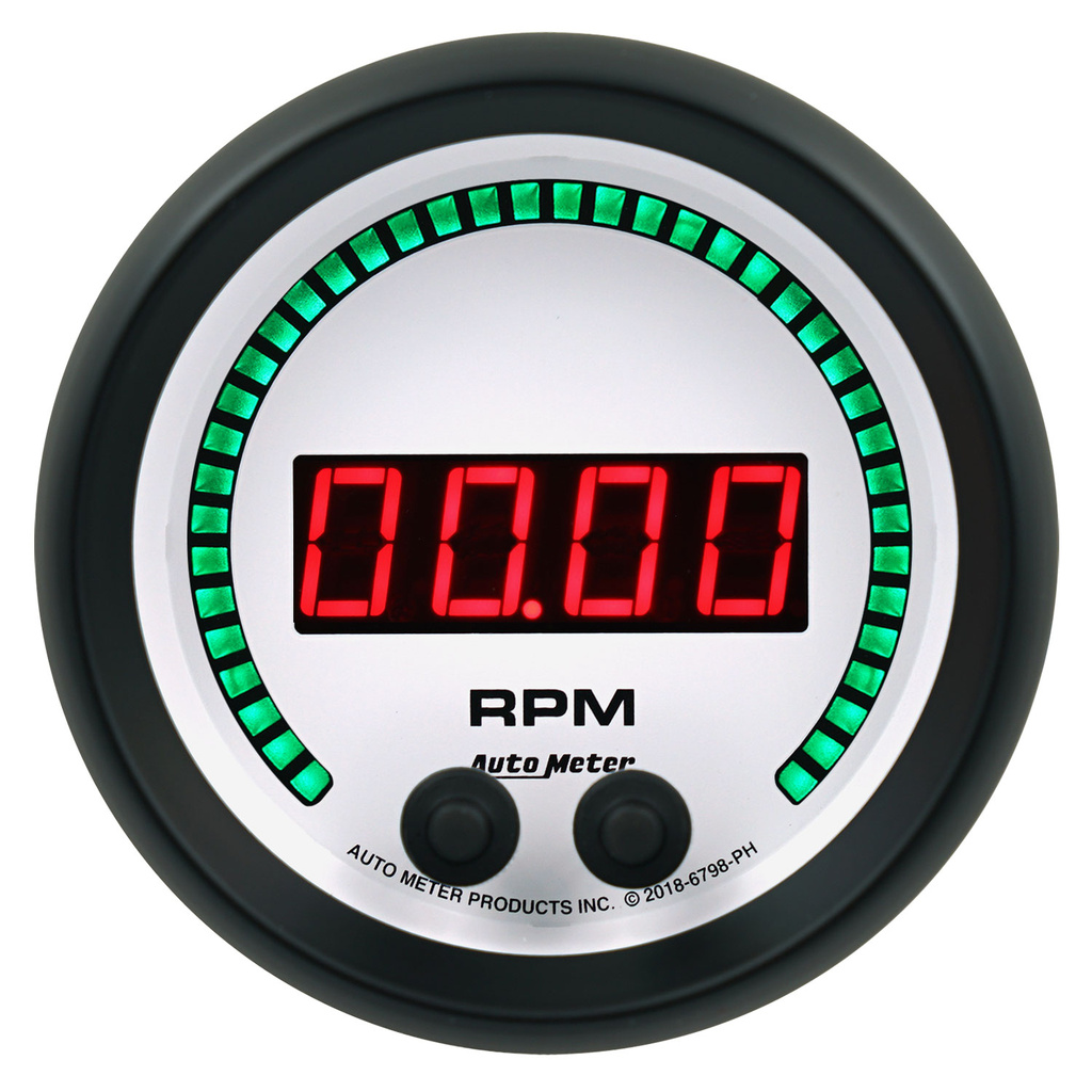 3-3/8" Tachometer, 0-16k Rpm, In-Dash, Phantom Elite Digital