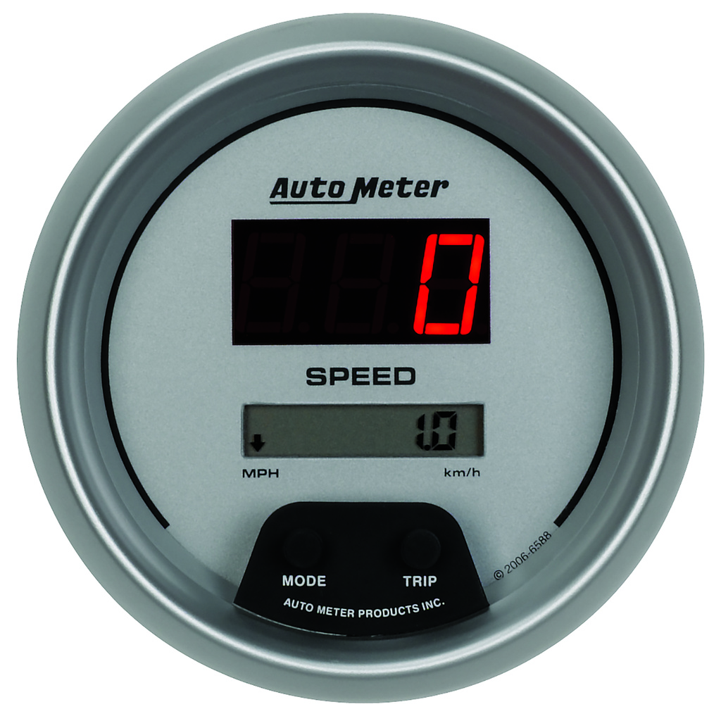 3-3/8" Speedometer, 0-260 Mph / 0-260 Km/H, Ultra-Lite Digital