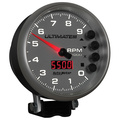 5" Tachometer, 0-9000 Rpm, Pedestal, Ultimate Iii Playback, Silver