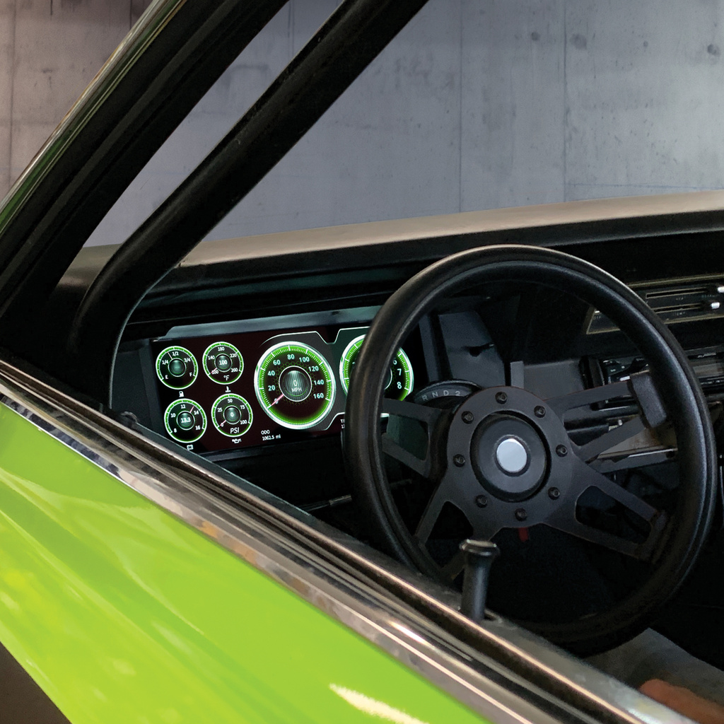 Invision Lcd Dash Kit, 72-76 A-Body, Direct Fit Digital Dash