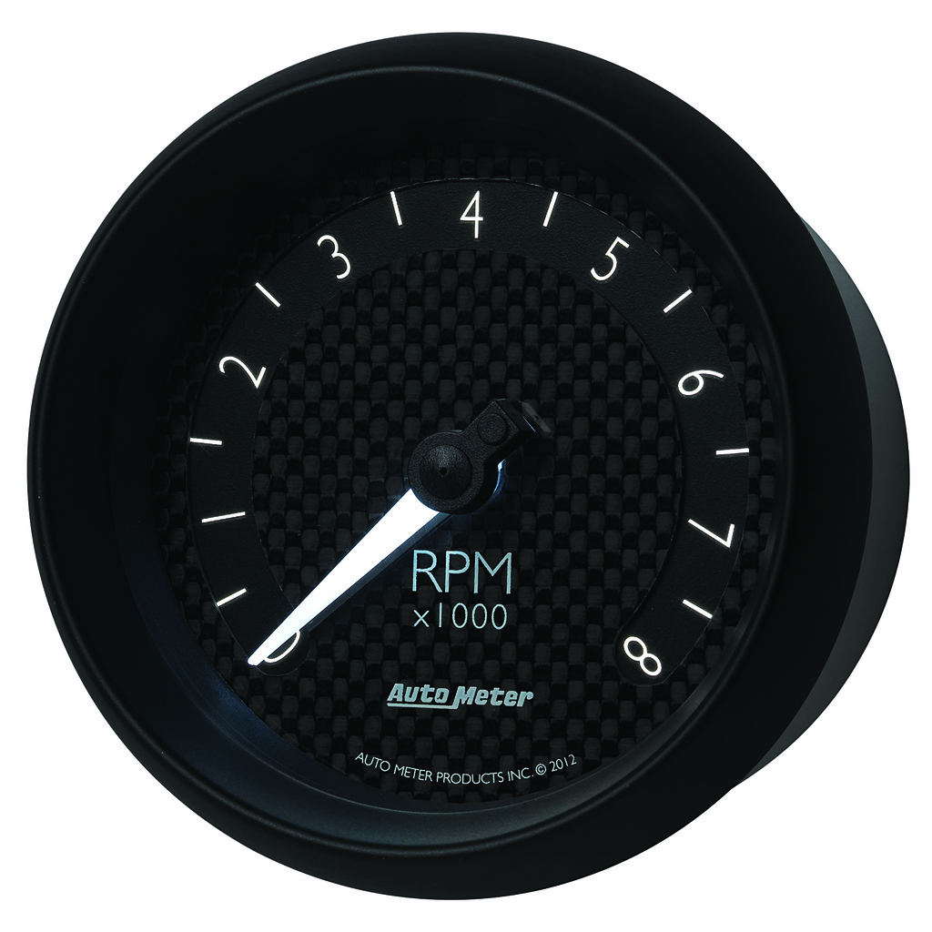 3-3/8" In-Dash Tachometer, 0-8,000 Rpm, Gt